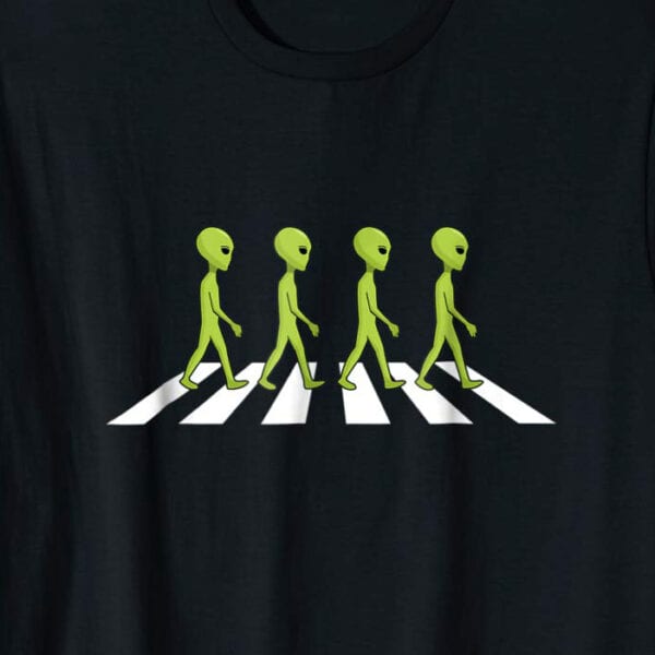 Aliens Crossing Abbey Road T-Shirt Zoom