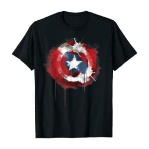 Marvel Captain America Shield Watercolor T-Shirt