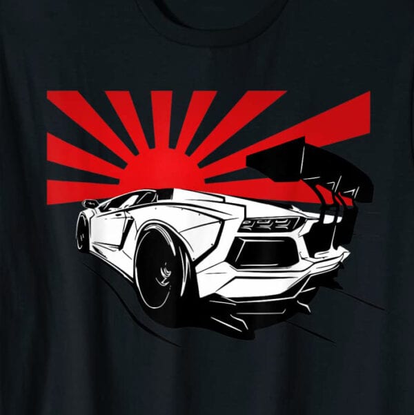 Rising Sun JDM Lamborghini T-Shirt Zoom