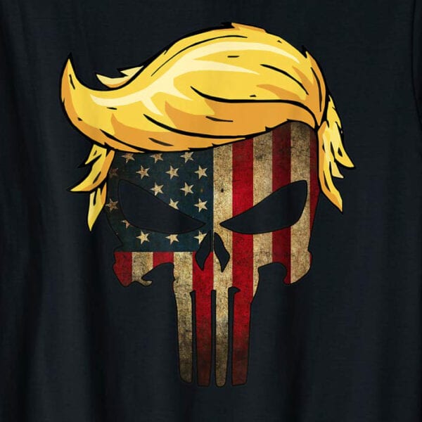 Trump Punisher Funny Parody T-Shirt Zoom